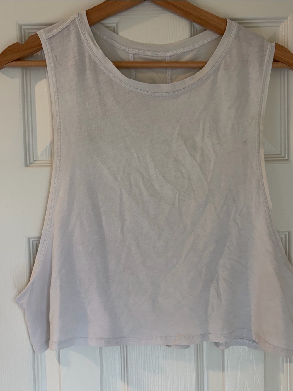 lululemon athletica White Sleeveless Crop Tank